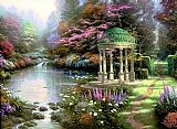 Thomas Kinkade Famous Paintings - The Garden of Prayer
